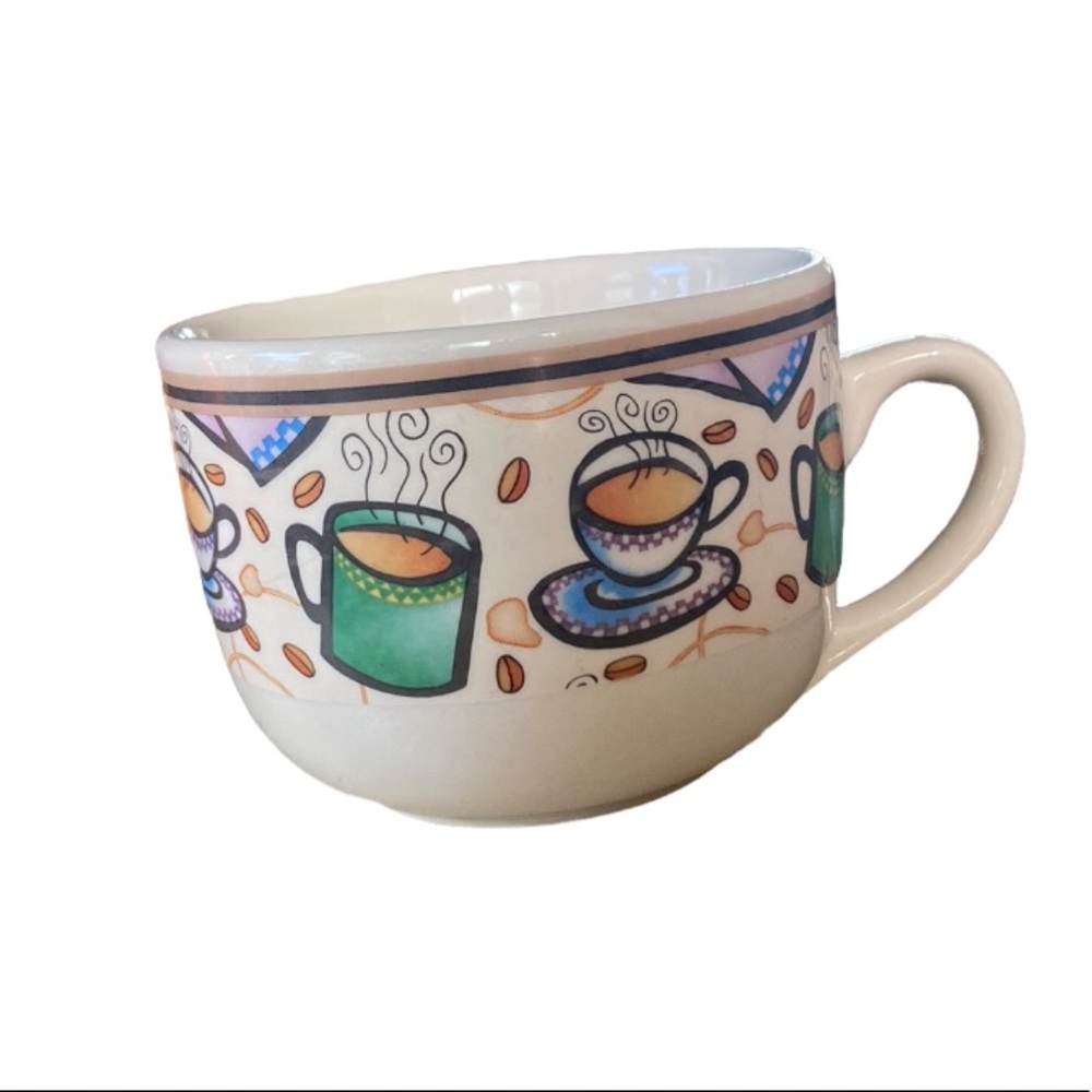 California Pantry Coffee Mug Classic Ceramic Types Of Coffee Tan 1999 Large